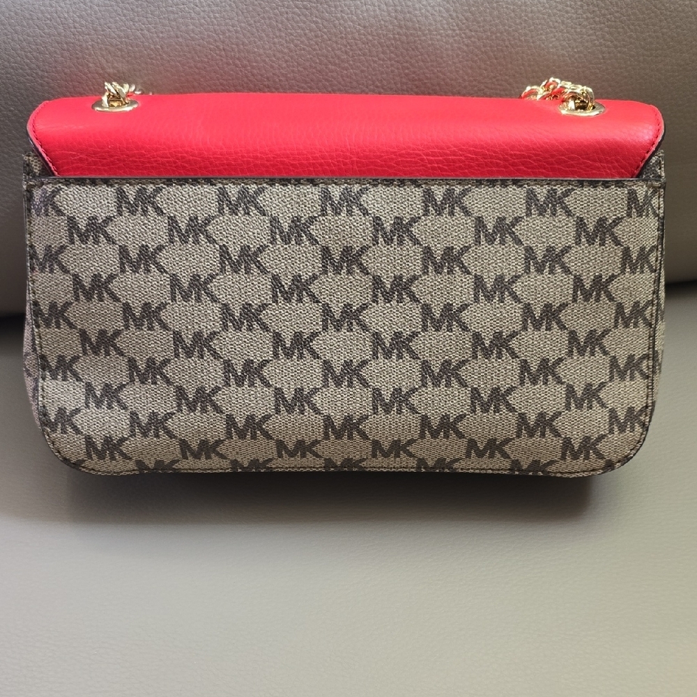 Michael Kors Orange and Brown Fulton Shoulder Bag, Preowned - Picture 2 of 15